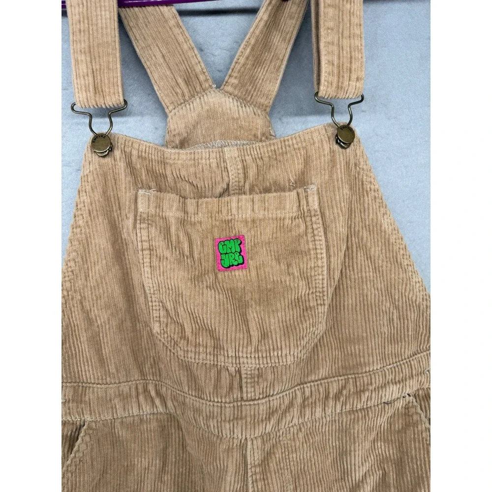 Empyre Tan Corduroy Overalls bib Straight Leg Skate Streetwear Tan Brown XL